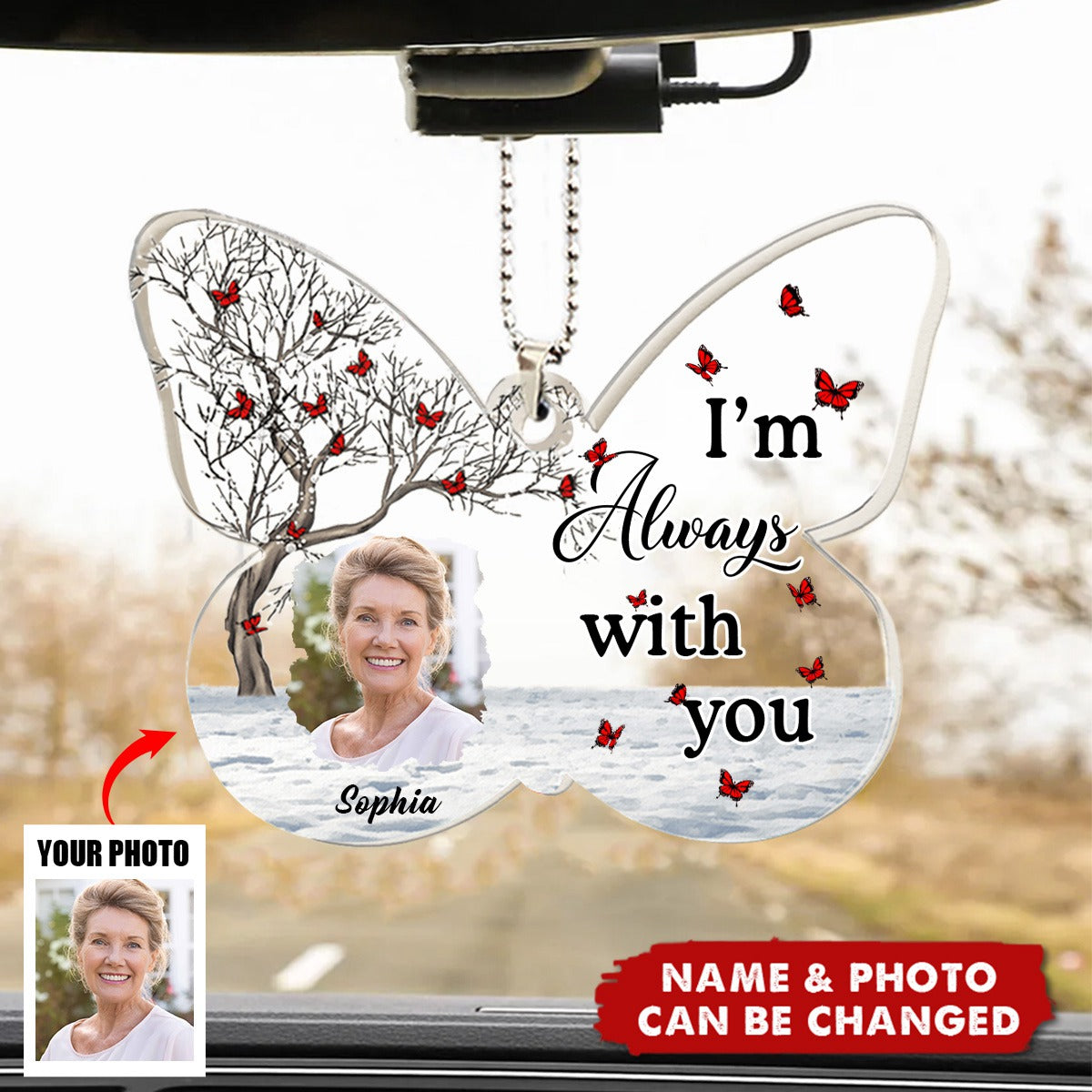 Your Wings Were Ready But My Heart Was Not - Personalized Car Ornament