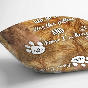 Custom Personalized Memorial Cat Pillow Cover - Upload Photo - Memorial Gift Idea for Cat Owners - When You Miss Me, Have No Fear Hug This Pillow