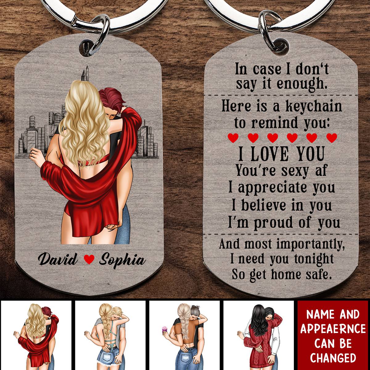 Personalized Stainless Steel Keychain - I Need You Tonight So Get Home Safe - Couple Gift- Keychain For Couple