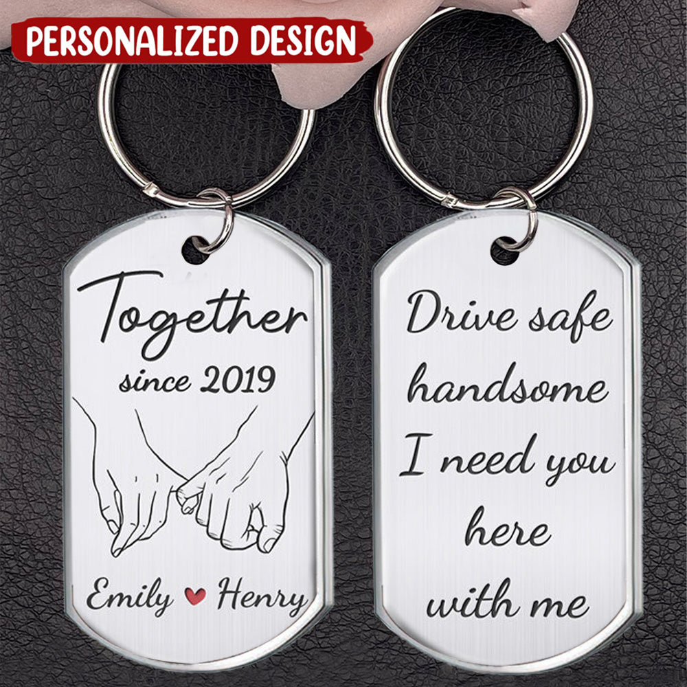 I'm Yours Forever - Couple Personalized Custom Keychain - Gift For Husband Wife, Anniversary