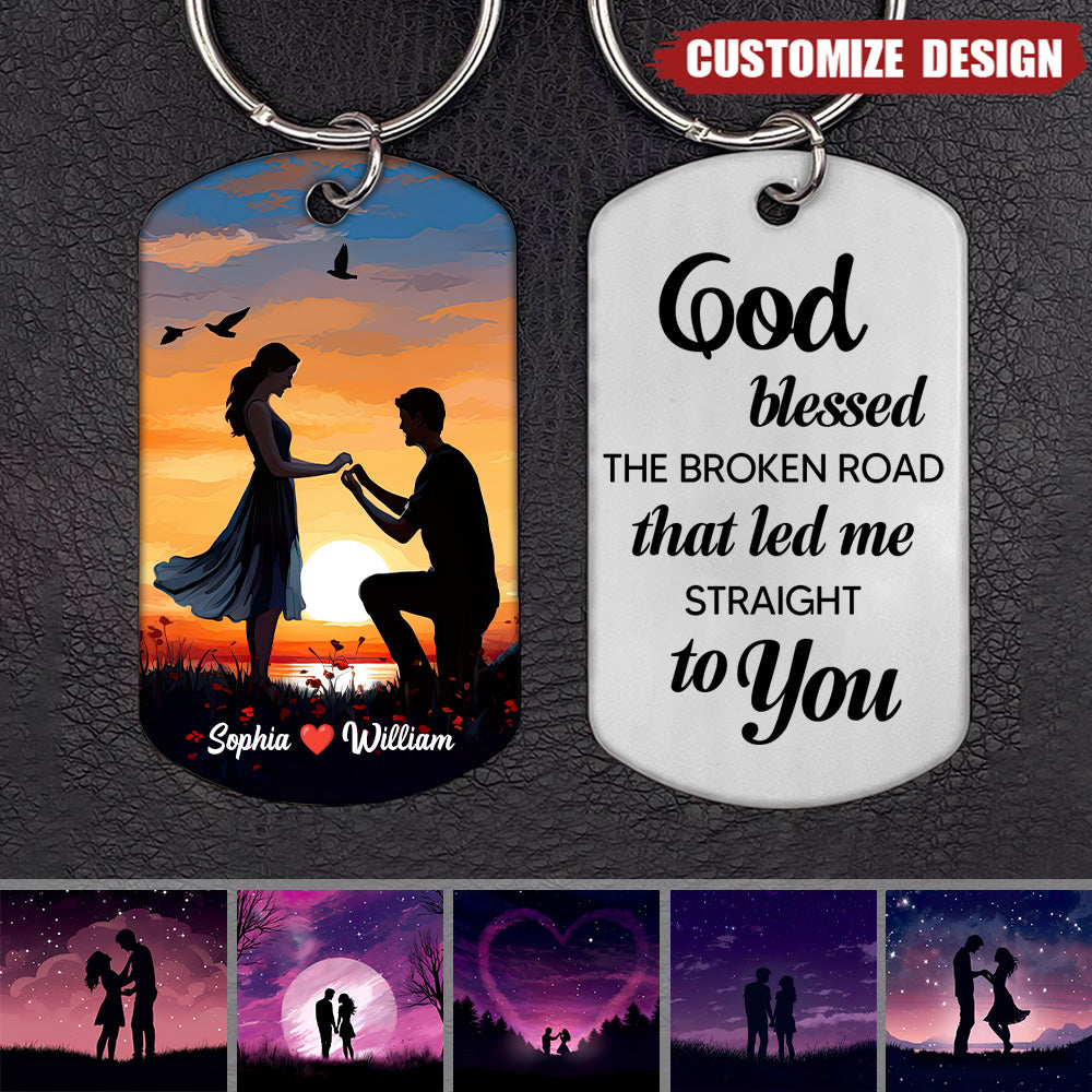 Gift For Couple - A Pact Under The Stars - Personalized Stainless Steel Keychain