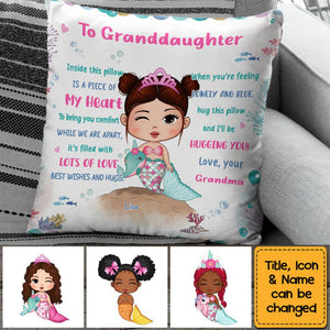 Gift For Granddaughter Hug This Pillow Mermaid Pillow