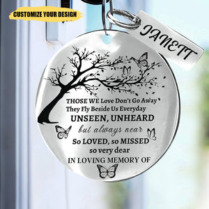 Custom Memorial Stainless Steel Keychain - Personalized In Loving Memory Of Keychain