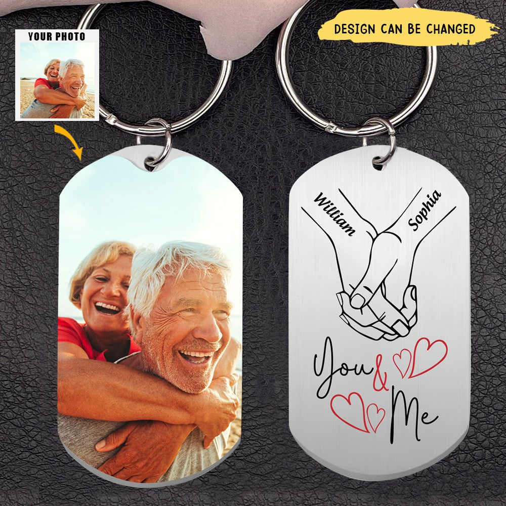 Hold your hand- Personalized Stainless Steel Keychain