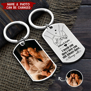 I Love You Forever & Always - Couple Personalized Stainless Steel Engraved Keychain