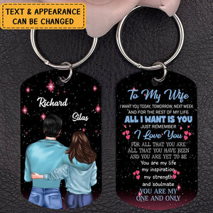 You Are My One And Only - Personalized Stainless Steel  Keychain, Valentine's Day Gift Idea For Couple
