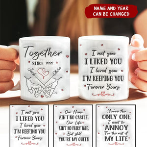 You're My Queen - Couple Personalized 3D Inflated Effect Printed Mug - Gift For Husband Wife, Anniversary