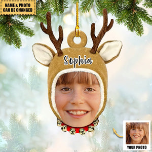 Christmas Gift Ornament - Personalized Photo Cute Deer For Kid