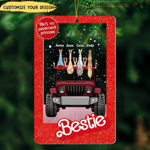 Bestie Ornament, Drinking Off-road, Custom Ornament, Friendship Christmas Gift