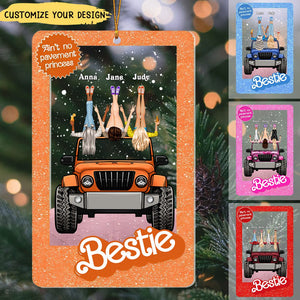 Bestie Ornament, Drinking Off-road, Custom Ornament, Friendship Christmas Gift