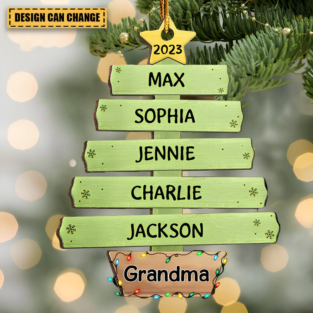 Family Is Everything - Personalized Custom Ornament Acrylic Custom Shaped Christmas - Gift For Family Members Grandma Mom