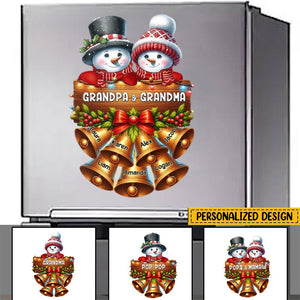 Snowman Papa Nana Family Christmas Gift Xmas Personalized Sticker Decal