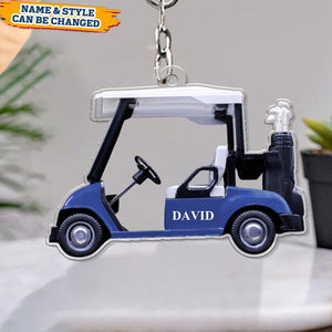 Golf Cart - Personalized Acrylic Keychain