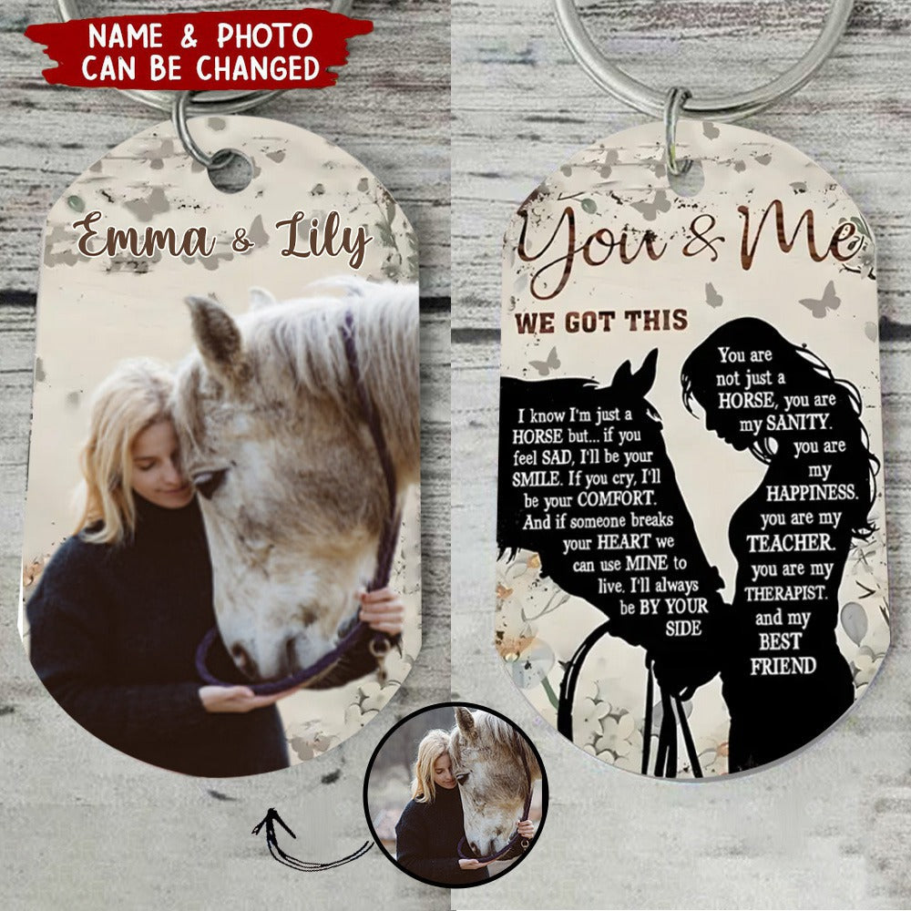 Personalized Memorial Horse Stainless Steel Keychain - Memorial Gift Idea For Horse Lover - Not Just A Horse