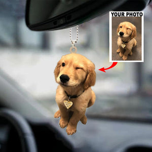 Personalized Car Hanging Ornament - Gift For Dog Lover - Custom Your Photo Car Hanging