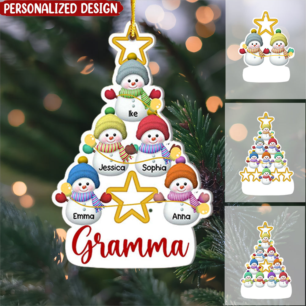 Gift For Grandma Snowman Kids Christmas Tree Ornament