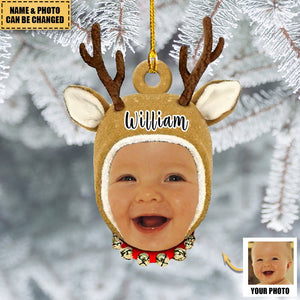 Christmas Gift Ornament - Personalized Photo Cute Deer For Kid