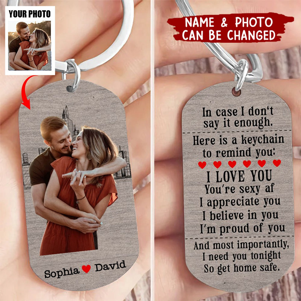 Perfect Gift For Couples - Personalized Photo Stainless Steel Keychain