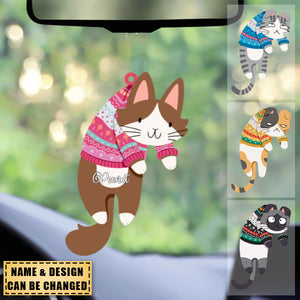 Hanging Cats - Personalized Car Ornament