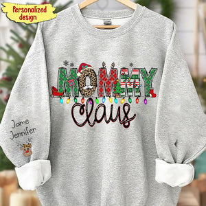 Grandma Claus Christmas Personalized 2D Sweatshirt Sleeve Custom