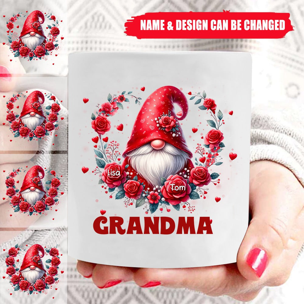 Valentine Red Dwarf Grandma Mom Flower Kids Personalized Mug