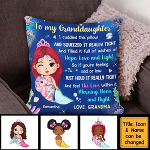 Gift For Granddaughter Hug This Mermaid Pillow