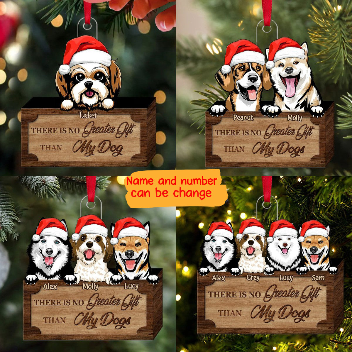 There Is No Greater Gift Than My Dogs - Personalized Ornamnet For Dog Lovers