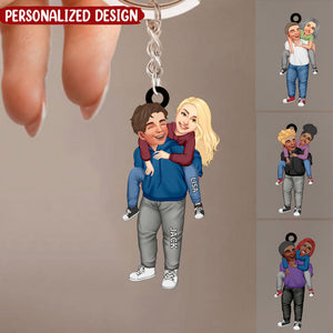 Personalized Acrylic Keychain - Valentine's Day Gift For Couple