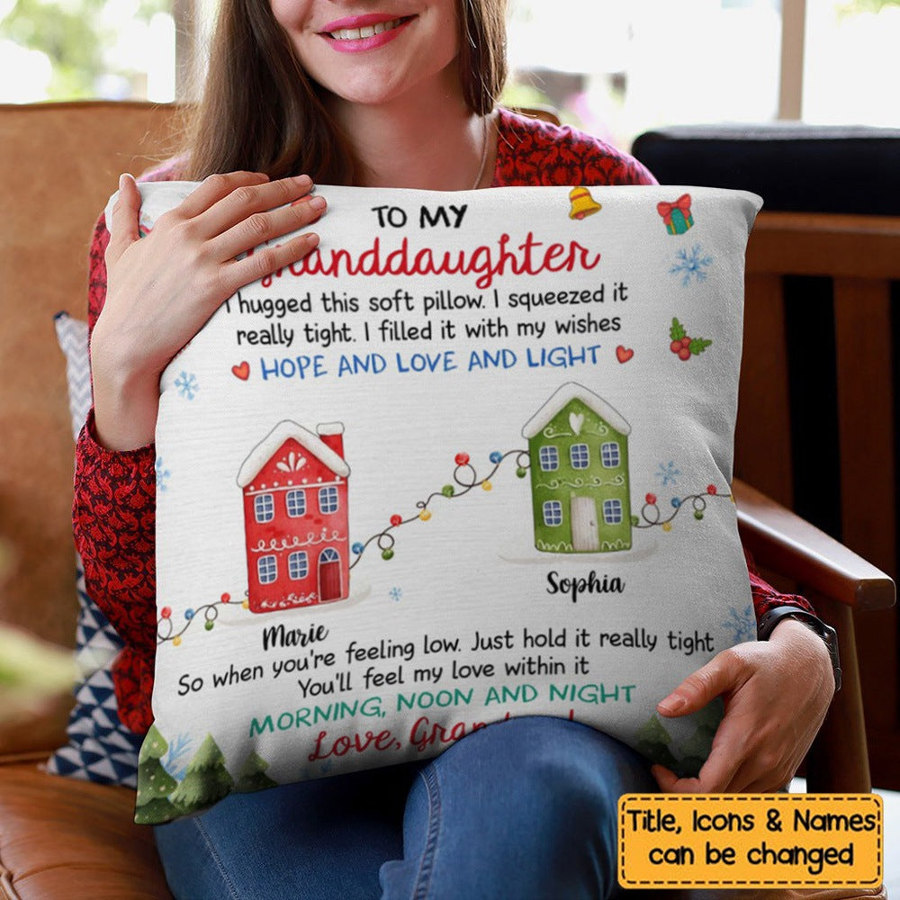 Christmas Gift For Granddaughter Long Distance Hug This Pillow